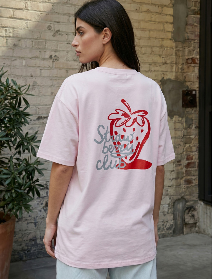Koszulka Staff strawberry oversize