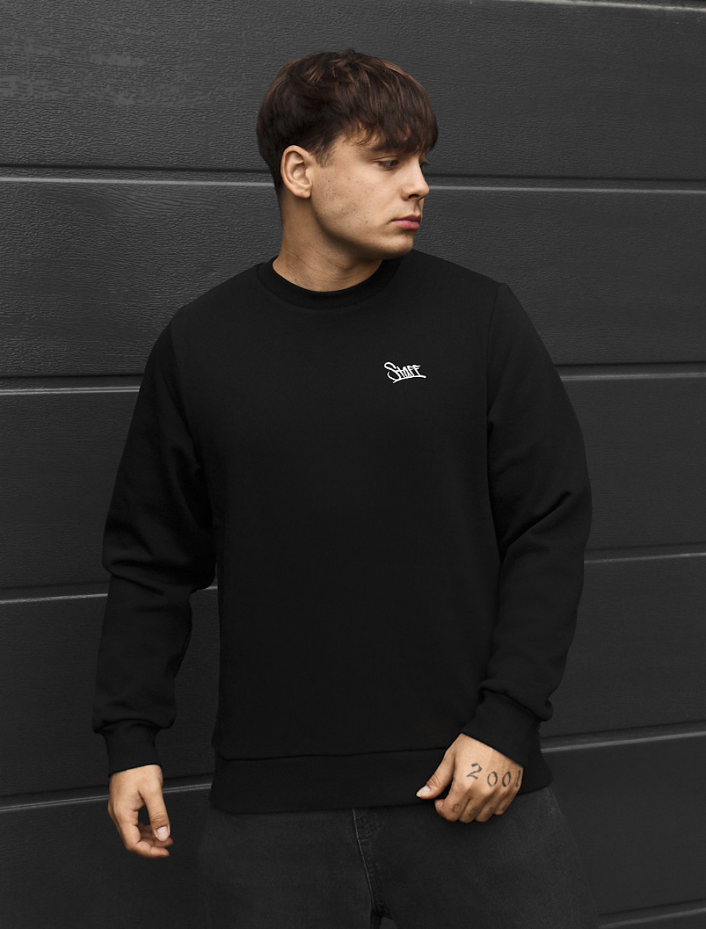 Bluza Staff logo black fleece