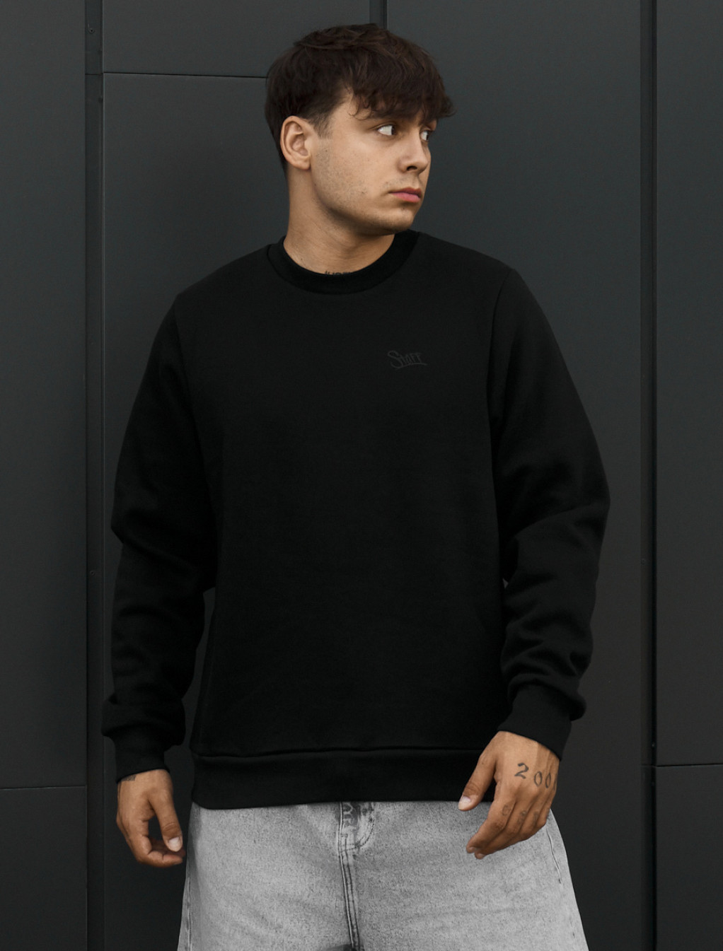 Bluza Staff logo black fleece