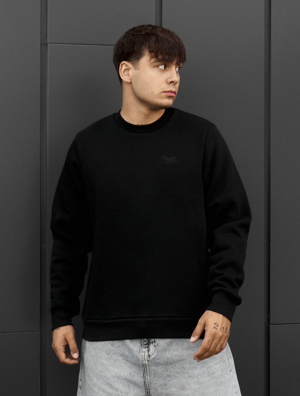 Bluza Staff logo black fleece