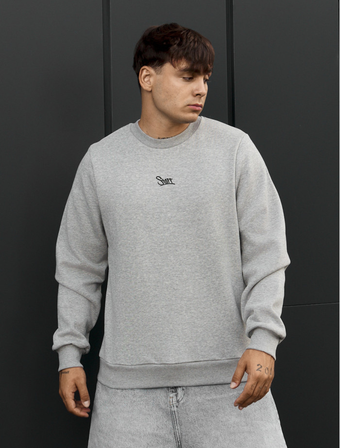 Bluza Staff logo gray melange fleece