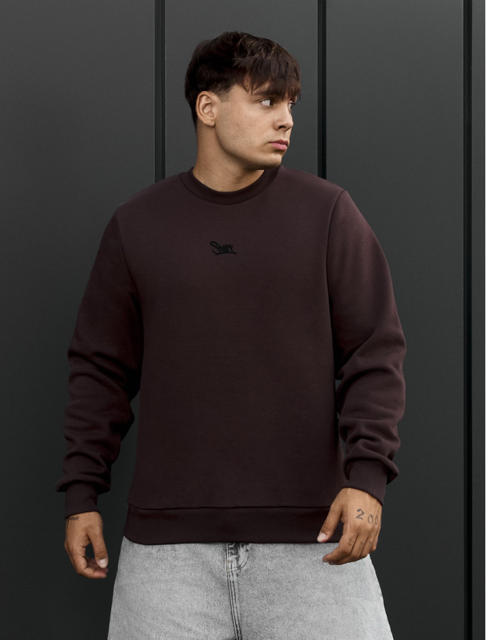 Bluza Staff logo brown fleece