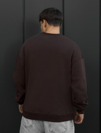 Bluza Staff dark brown oversize fleece
