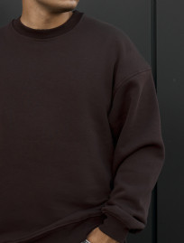Bluza Staff dark brown oversize fleece