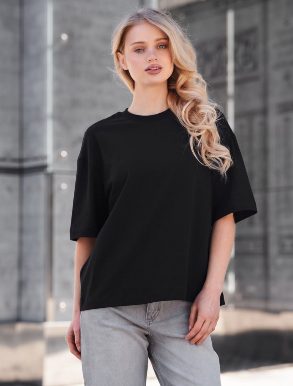 Koszulka Staff del black oversize