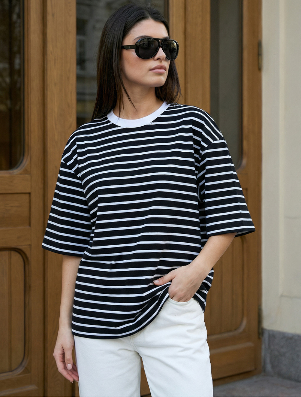 Koszulka Staff del stripes oversize
