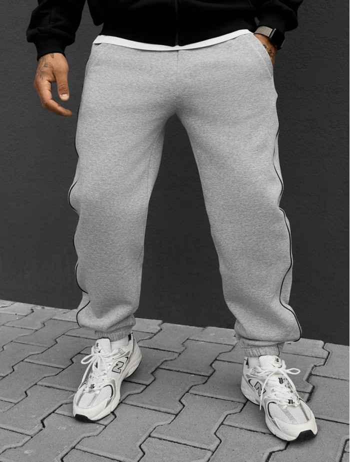 Spodnie dresowe Staff al gray melange reflective fleece