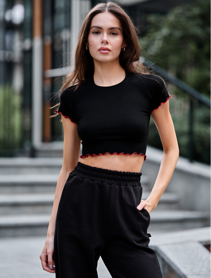 Damski top Staff ma black & red