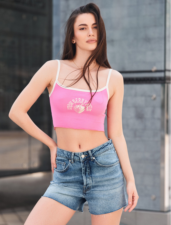 Top damski Staff strawberry