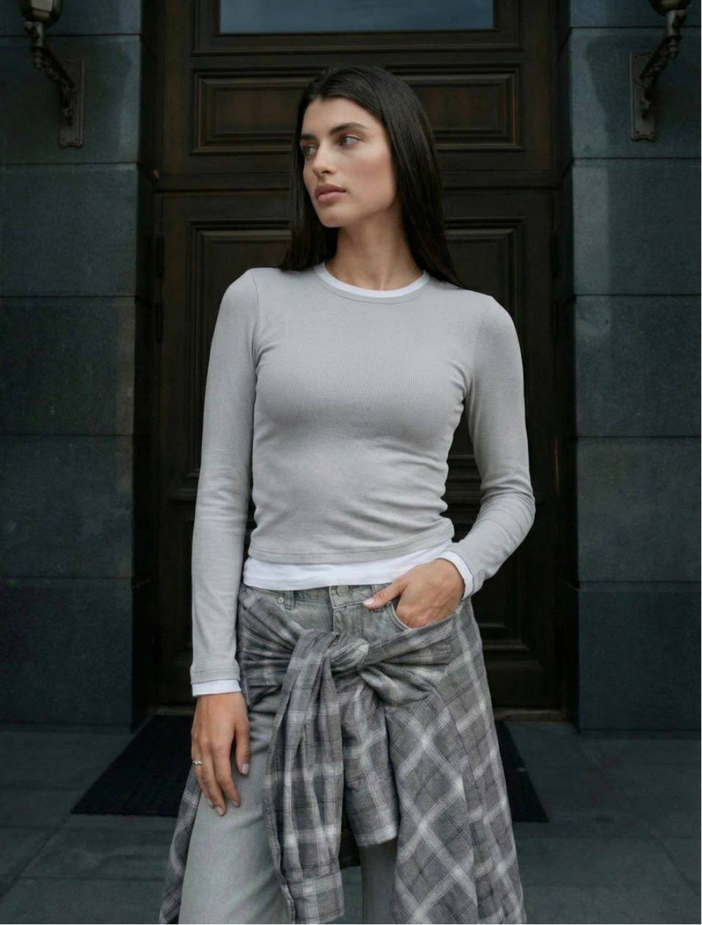 Longsleeve Staff ova light gray