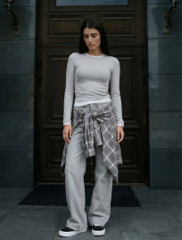 Longsleeve Staff ova light gray