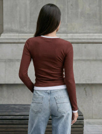 Longslevve Staff ova brown