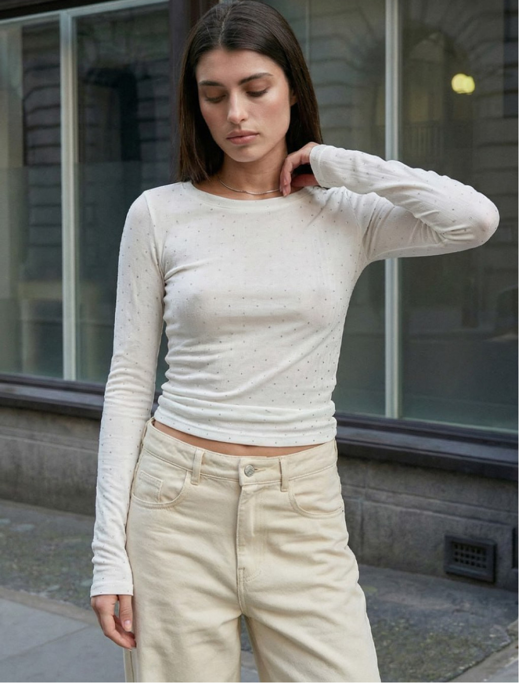 Longsleeve Staff li white