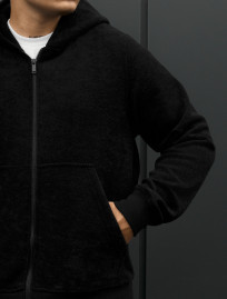 Bluza Staff zip black fleece