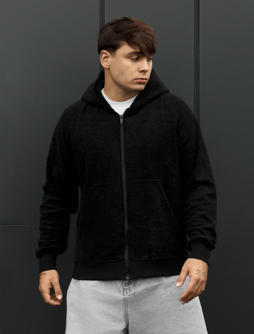 Bluza Staff zip black fleece