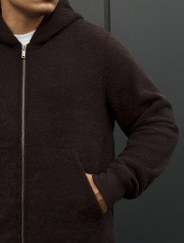Bluza Staff zip dark brown fleece