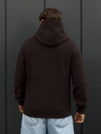 Bluza Staff zip dark brown fleece