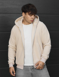 Bluza Staff zip dark beige fleece