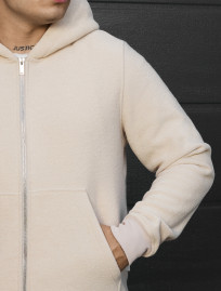 Bluza Staff zip dark beige fleece