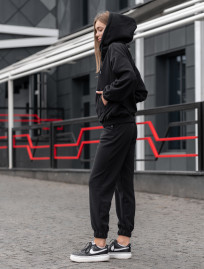 Damski dres sportowy Staff fla microfleece black oversize