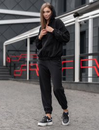 Damski dres sportowy Staff fla microfleece black oversize