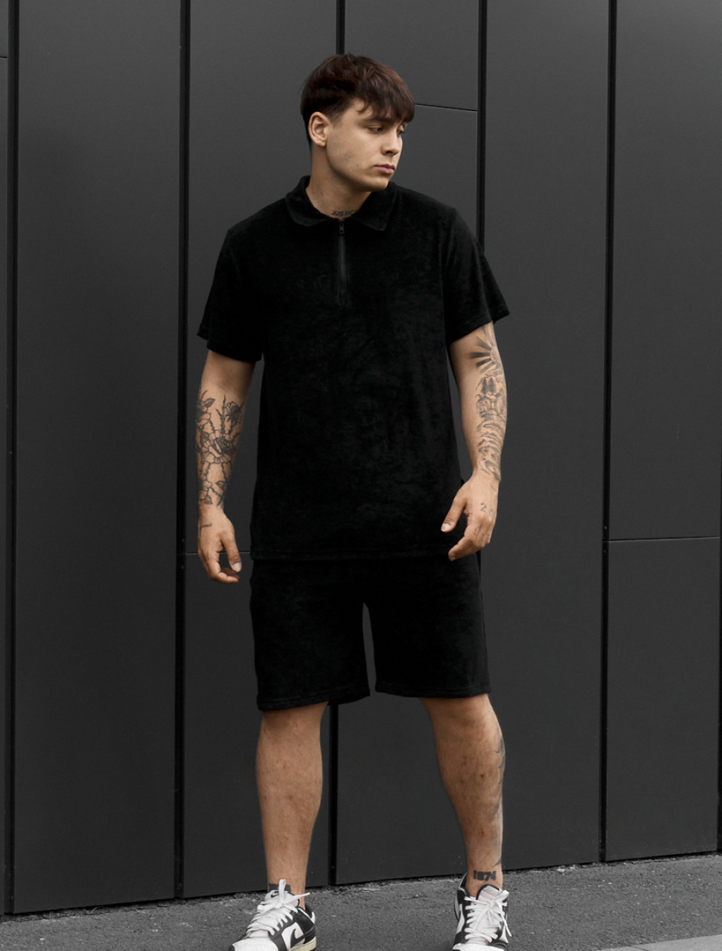 Komplet koszulka + spodenki Staff ch black