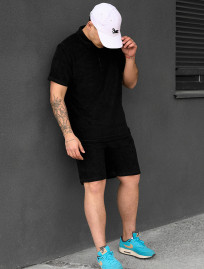 Komplet letni koszulka + spodenki Staff ch black