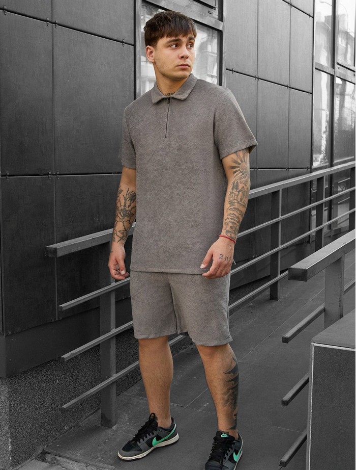 Komplet koszulka + spodenki Staff ch gray