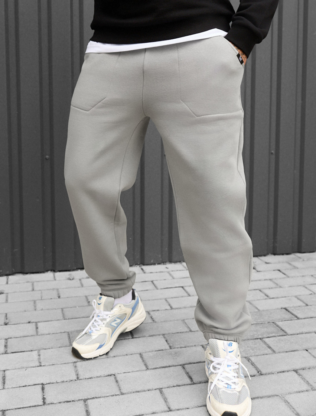 Spodnie sportowe Staff light gray fleece