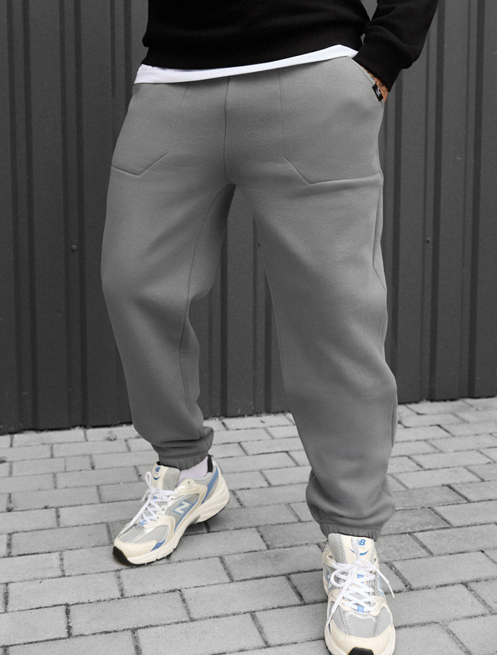 Spodnie sportowe Staff light gray fleece