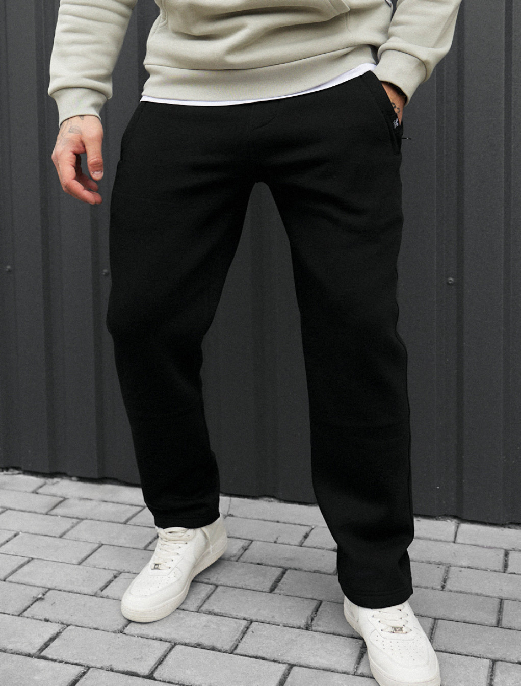 Spodnie dresowe Staff lak black fleece