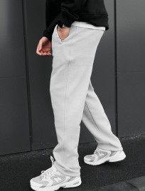 Spodnie dresowe Staff lak light gray fleece