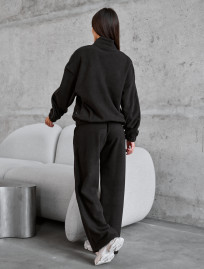 Dres damski Staff zer black reflective oversize fleece