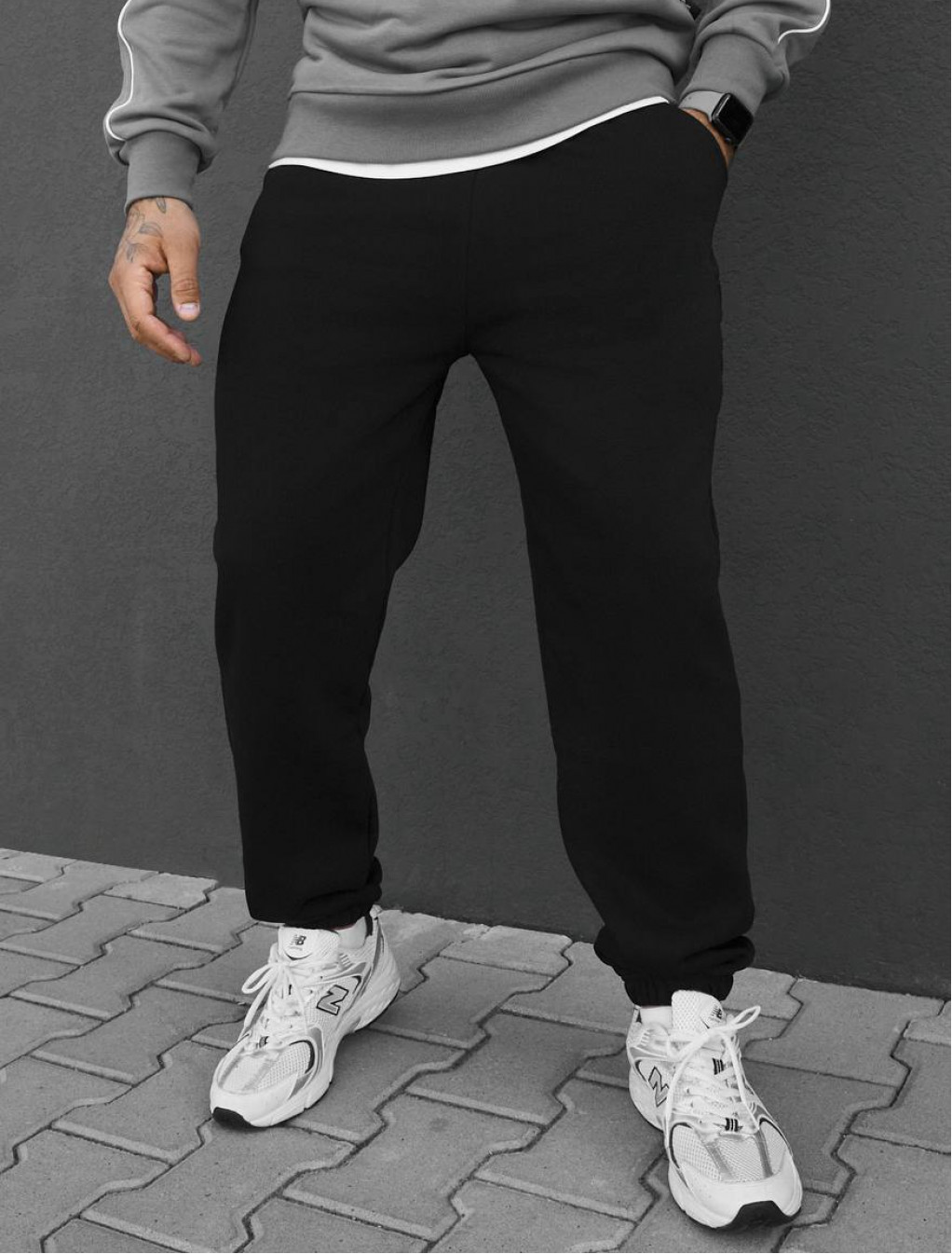 Joggery Staff fad black fleece