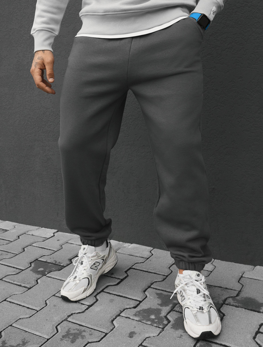 Spodnie dresowe Staff fad gray fleece