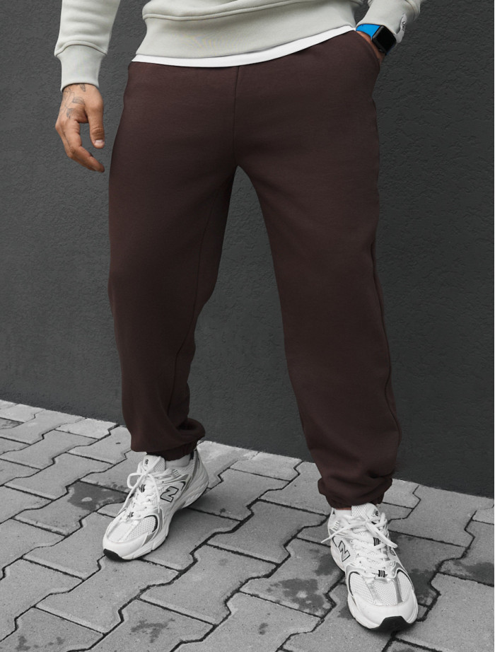 Spodnie dresowe Staff fad brown fleece