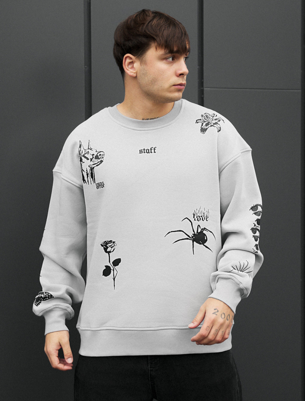 Bluza Staff dog & spider oversize fleece