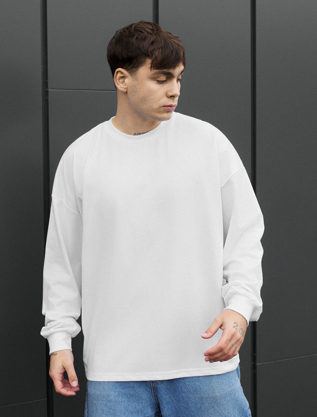 Longsleeve Staff white oversize