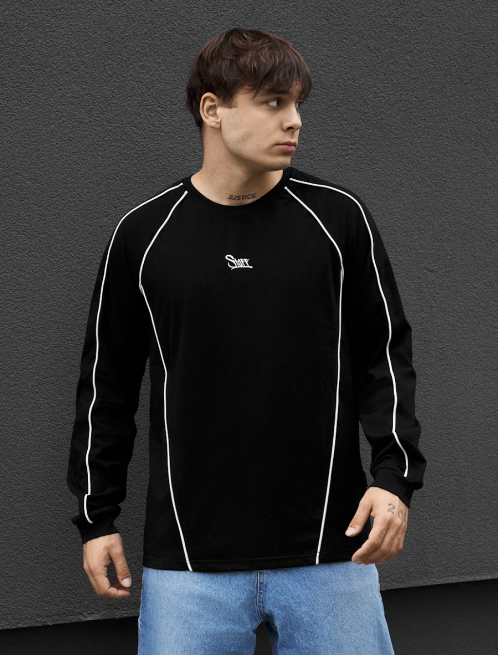 Longsleeve Staff black logo