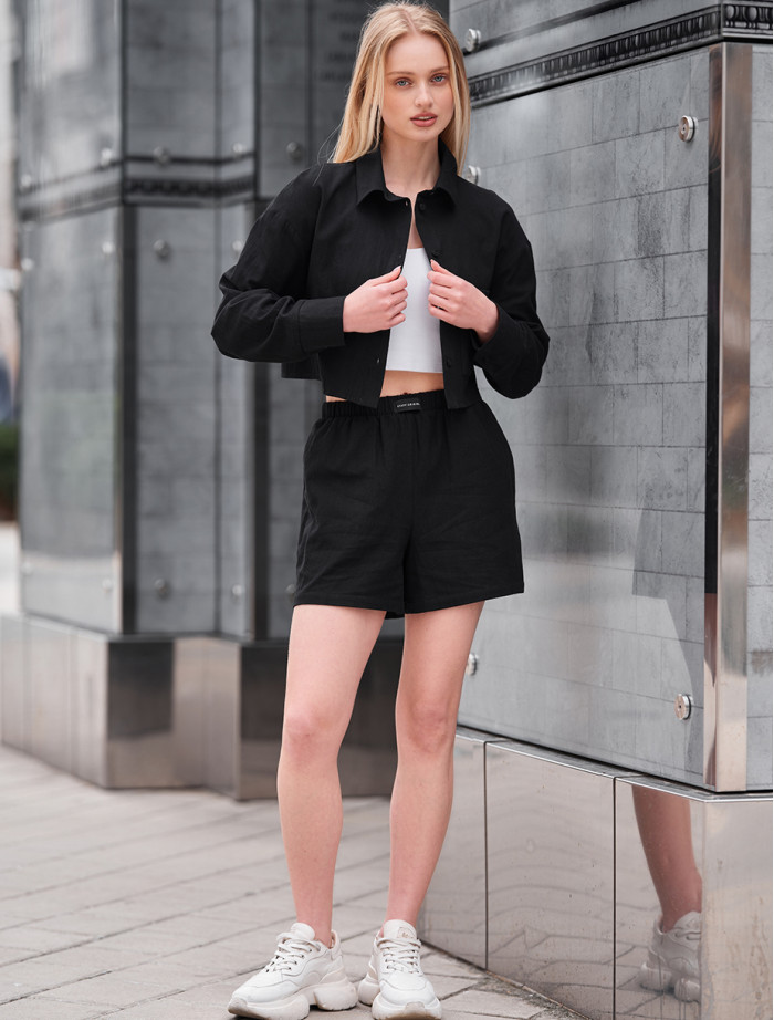 Komplet koszula + spodenki Staff lit black