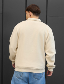 Bluza Staff milk & brown oversize fleece