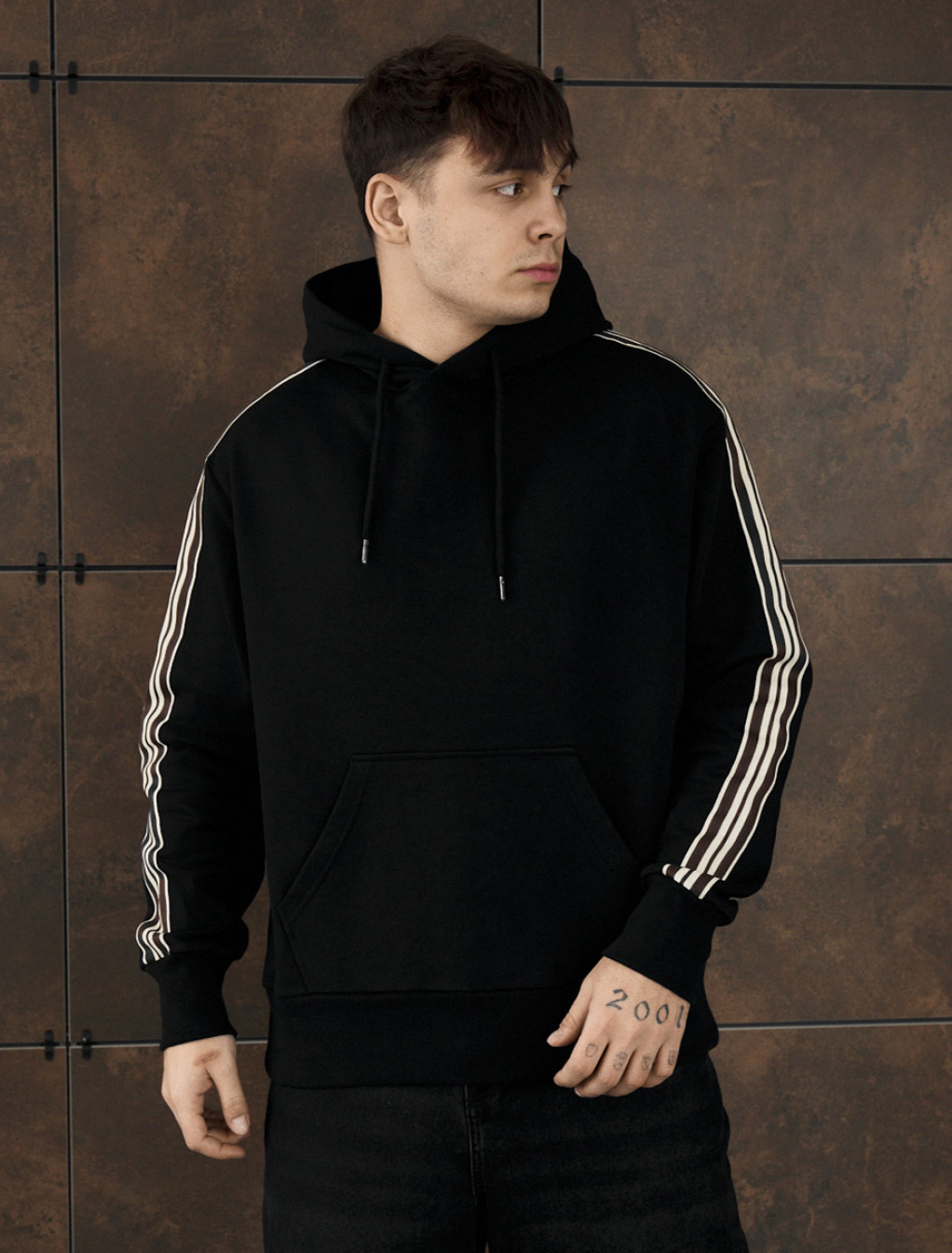 Bluza Staff black lines oversize