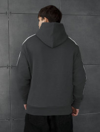 Bluza Staff dark gray lines oversize