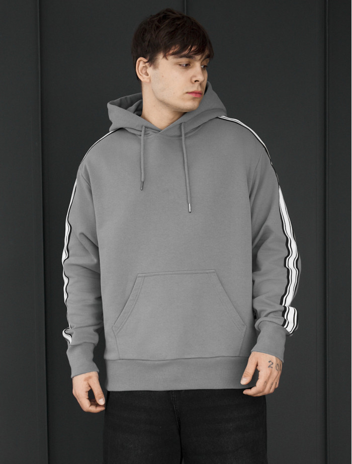 Bluza Staff gray lines oversize