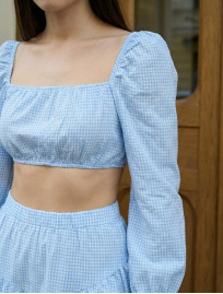 Komplet top + spódnica-spodenki Staff ria light blue
