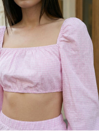Komplet top + spodenki-spódnica Staff ria pink