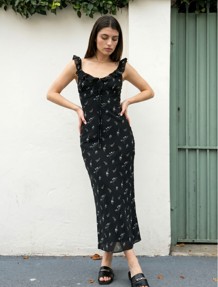 Sukienka Staff bex black & flowers