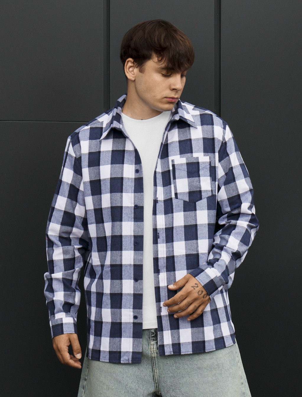 Koszula Staff ed light gray & white