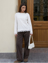 Longsleeve Staff mar white