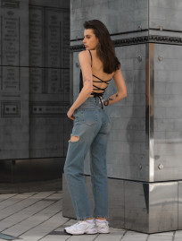 Damskie jeansy Staff blue straight